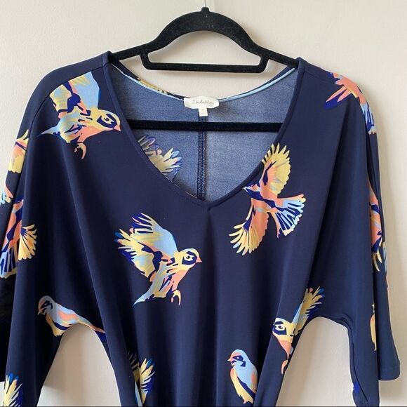 ANTHROPOLOGIE-DELETTA Bird Print Tunic Kimono - Picture 5 of 11